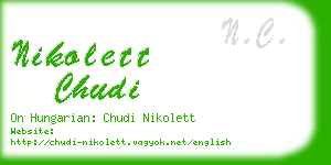 nikolett chudi business card